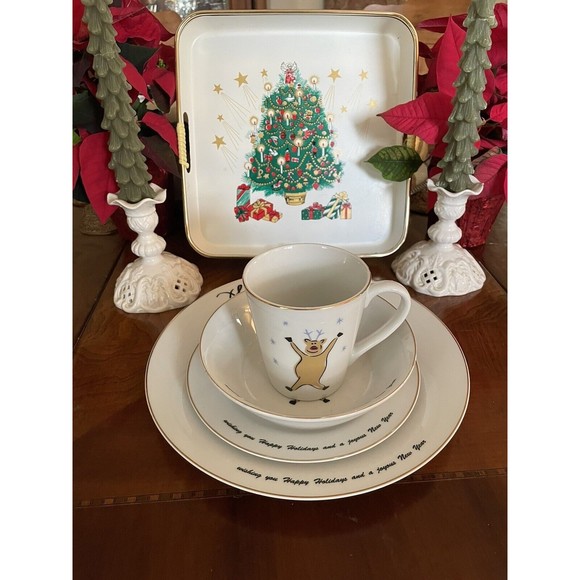 Merry Brite Christmas Dishes 